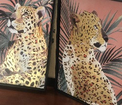 Par de Pinturas de Leopardo